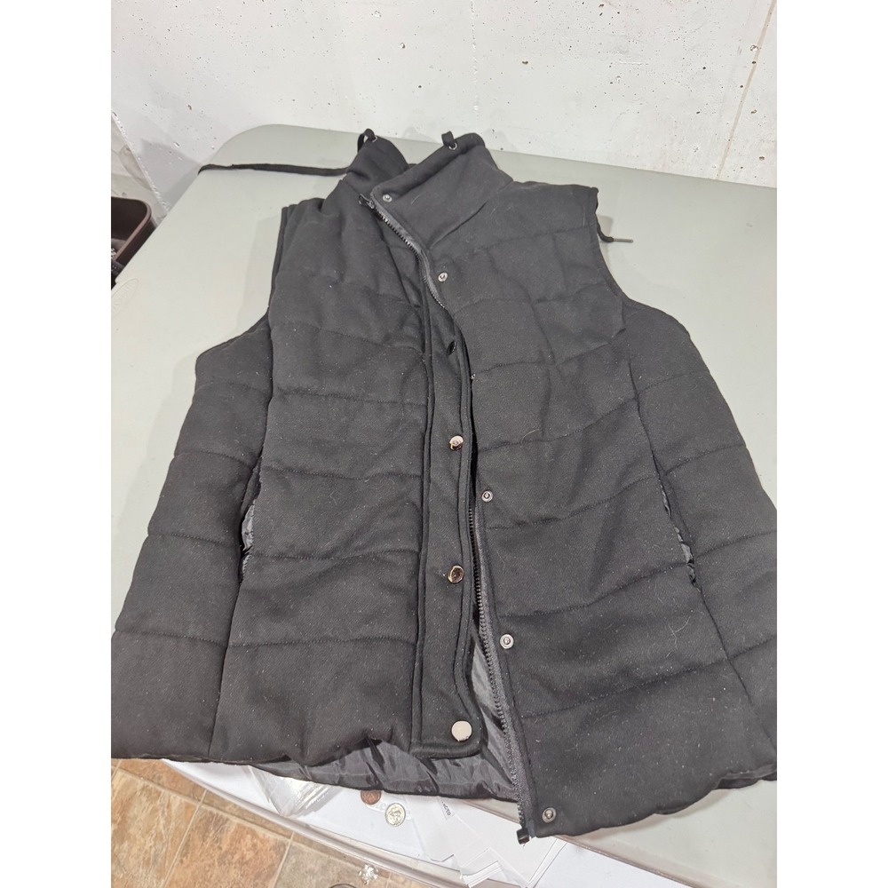 Unbranded Black Quilted Puffer Vest XX-Large Full Zip Snap Front ZY0008 Mens XXL